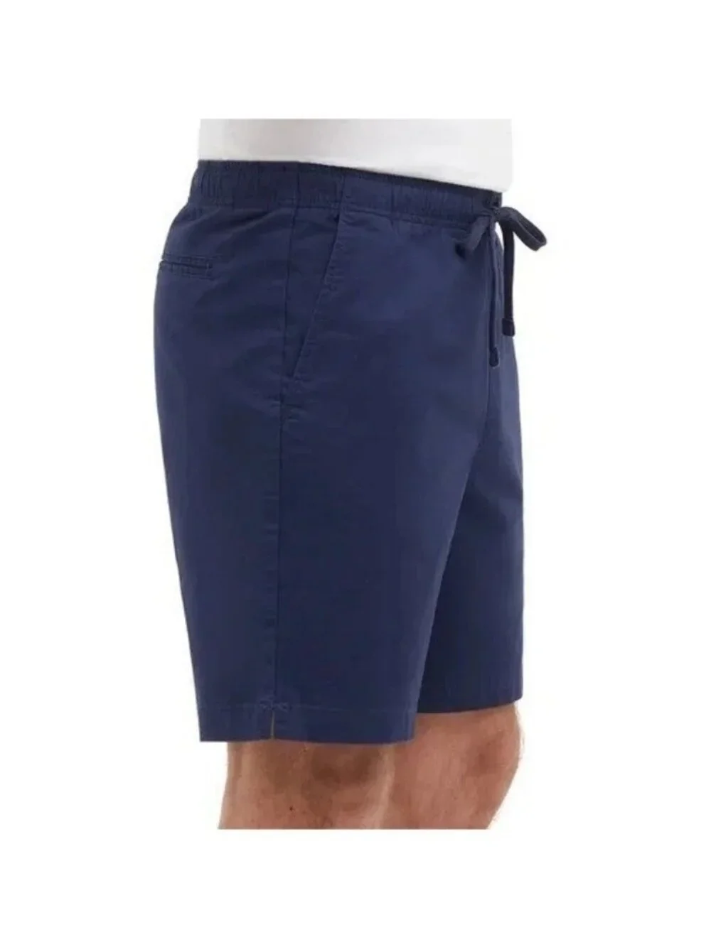 NWT Banana Republic Men's S Pull-On Chino Shorts Blue Elastic Waist